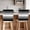 Gray, variant on Navy Blue Ombre Chair Back Cover for Dining Room Set of 8, Gradient Navy Blue Woods Farmhouse Removable Kitchen Chair Slipcovers, Washable Seat Protector for Restaurant Party Banquet Wedding Décor