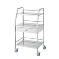 thumbnail image 1 of Carrito de servicio VEVOR de 3 capas de acero inoxidable con cajón, 100 kg, 1 of 9