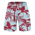 thumbnail image 4 of XINPING Plus Size Beach Shorts Men Slim Fit Tropical Print Quick Dry Beach Swimming Shorts with Pockets Anti-Chafe Summer Swimwear, 4 of 5