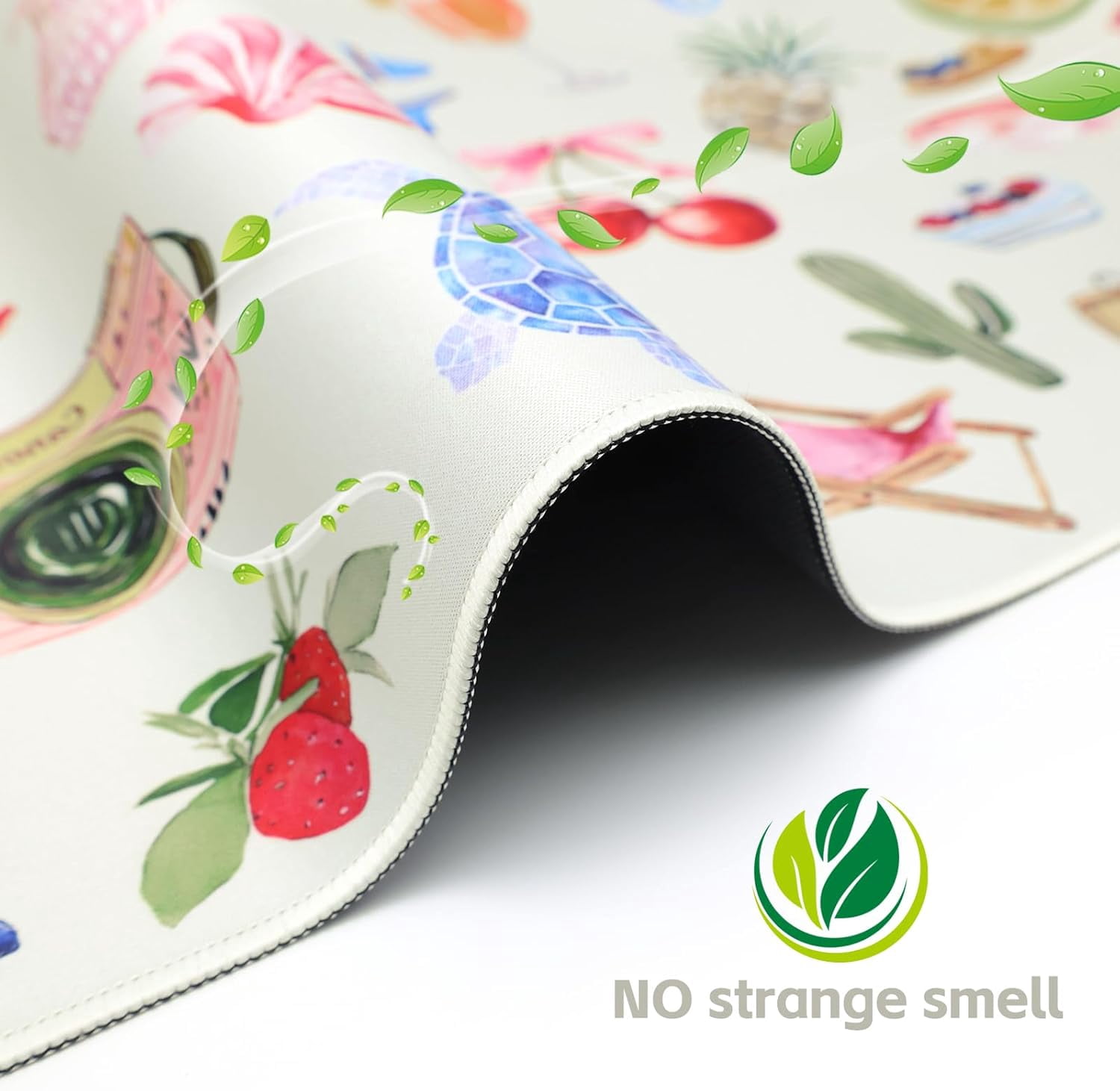 Desk Mat,XXL Extended Large Mouse Pad,Gaming Mousepad with Stitched Edge,Non-Slip Rubber Base Keyboard Desk Pad for Home Office Study Game (Colorful Stickers)