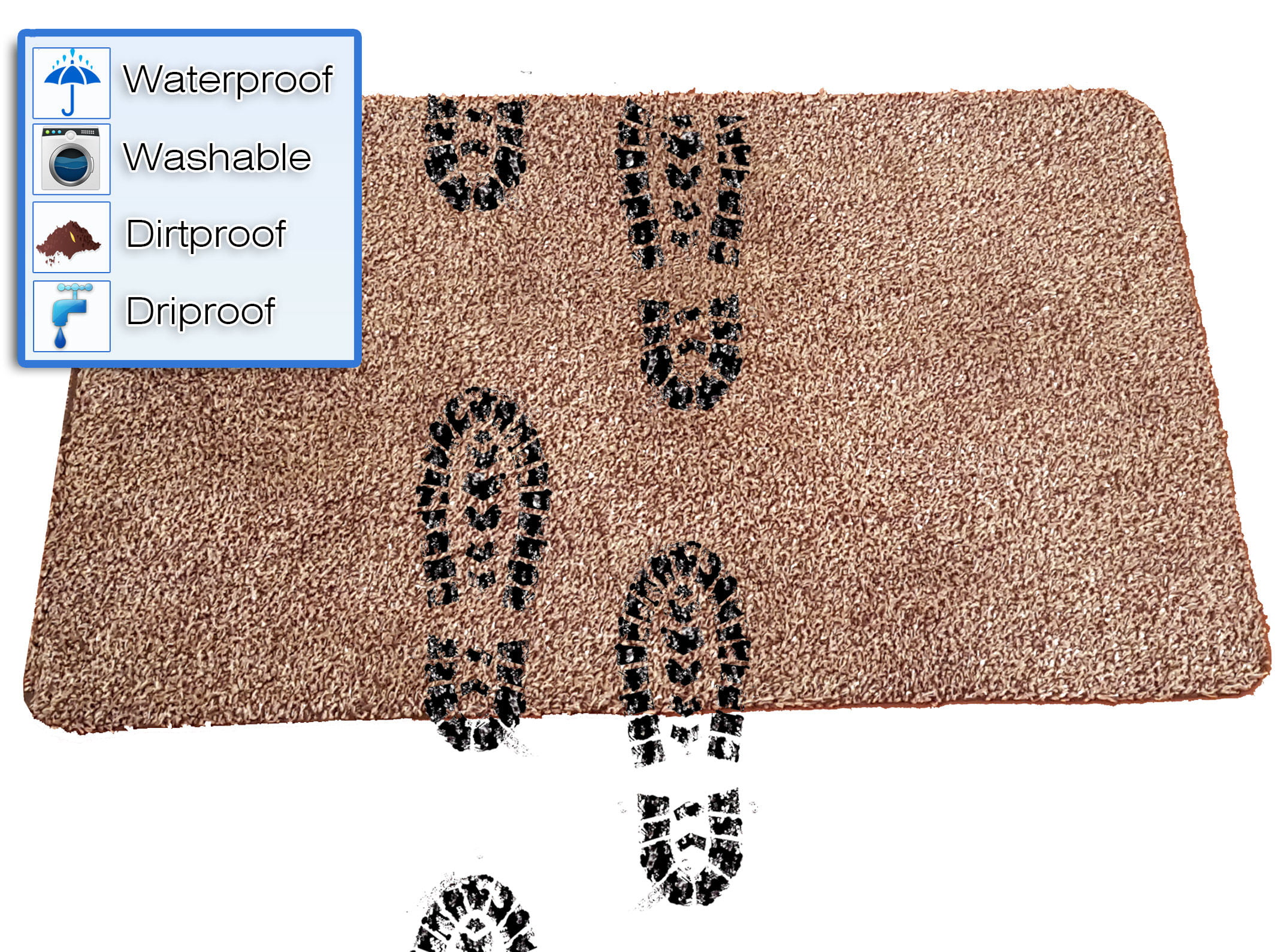 Super Absorbent Doormat Magic Step Door Mat Microfibre Washable Indoor Outdoor 
