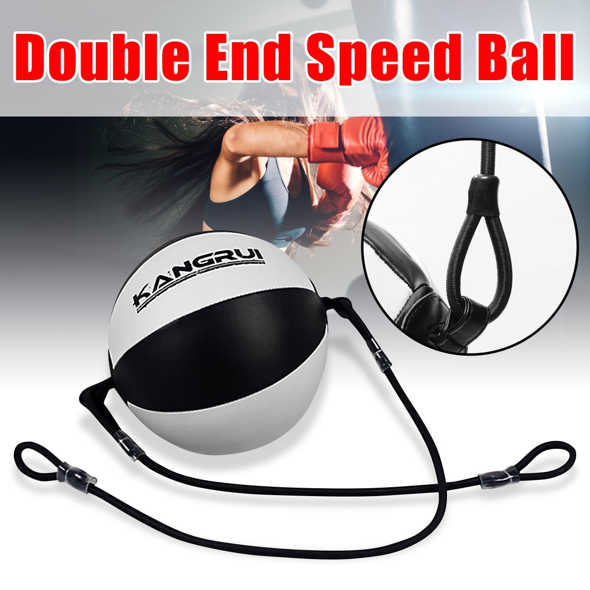 Pu Leather Speed Ball Trainning Double End Gym Mma Boxing Sports