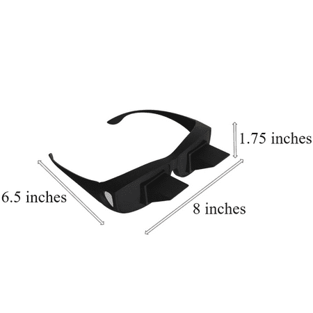 Evelots Bed Prism Glasses for Reading, Gaming or Watch TV While Lying Down Set of 2 90 Degree Pinhole Spectacles-Lazy Readers Mirror Periscope High Definition-Clear & Bright Image-Unisex