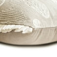 thumbnail image 2 of Beige 12"x26" (30x65 cm) Lumbar Pillow Cover, Linen Embroidery Oblong Pillow, Abstract Pattern Contemporary Style - Cecil, 2 of 3