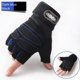 thumbnail image 1 of Women Men Cycling Gloves Wristband Fitness Sport Anti-Slip Shockproof Dark blue black XL, 1 of 5