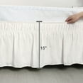 thumbnail image 3 of Unique Bargains Polyester Elastic Dust Ruffled Bed Skirt with 15" Drop Twin Beige, 3 of 8