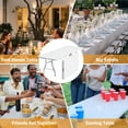 thumbnail image 6 of 8FT（30" x 96"） Folding Table, Indoor Outdoor Heavy Duty Picnic Table with Carrying Handle,Plastic Fold up Table for Picnic, Party, Camping，Office - White, 6 of 17