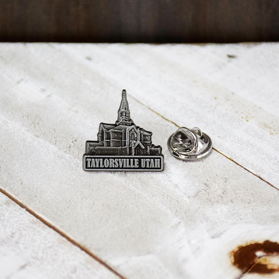 Taylorsville Utah Antique Silver Temple Tie Pin by Ringmasters