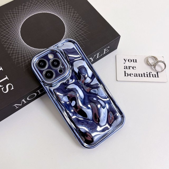 Patrón de meteorito galvanizado Adecuado para iPhone 14pro max Funda para teléfono móvil Apple 15 12/13 Niche Advanced Sense