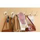 thumbnail image 2 of Tofiigrem Ganchos de pared dorados, paquete de 6 ganchos para batas, ganchos de baño dobles de metal resistente, ganchos para toallas de mano montados en la pared para cubículo, baño, cocina, armario,, 2 of 5