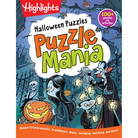 Pre-Owned Highlights Puzzlemania Activity Books Halloween Puzzles: Ultimate Halloween Activity Book for Kids Ages 6-9 with Over 100 Puzzles, Word Games, Crafts and Hidd, (Paperback)