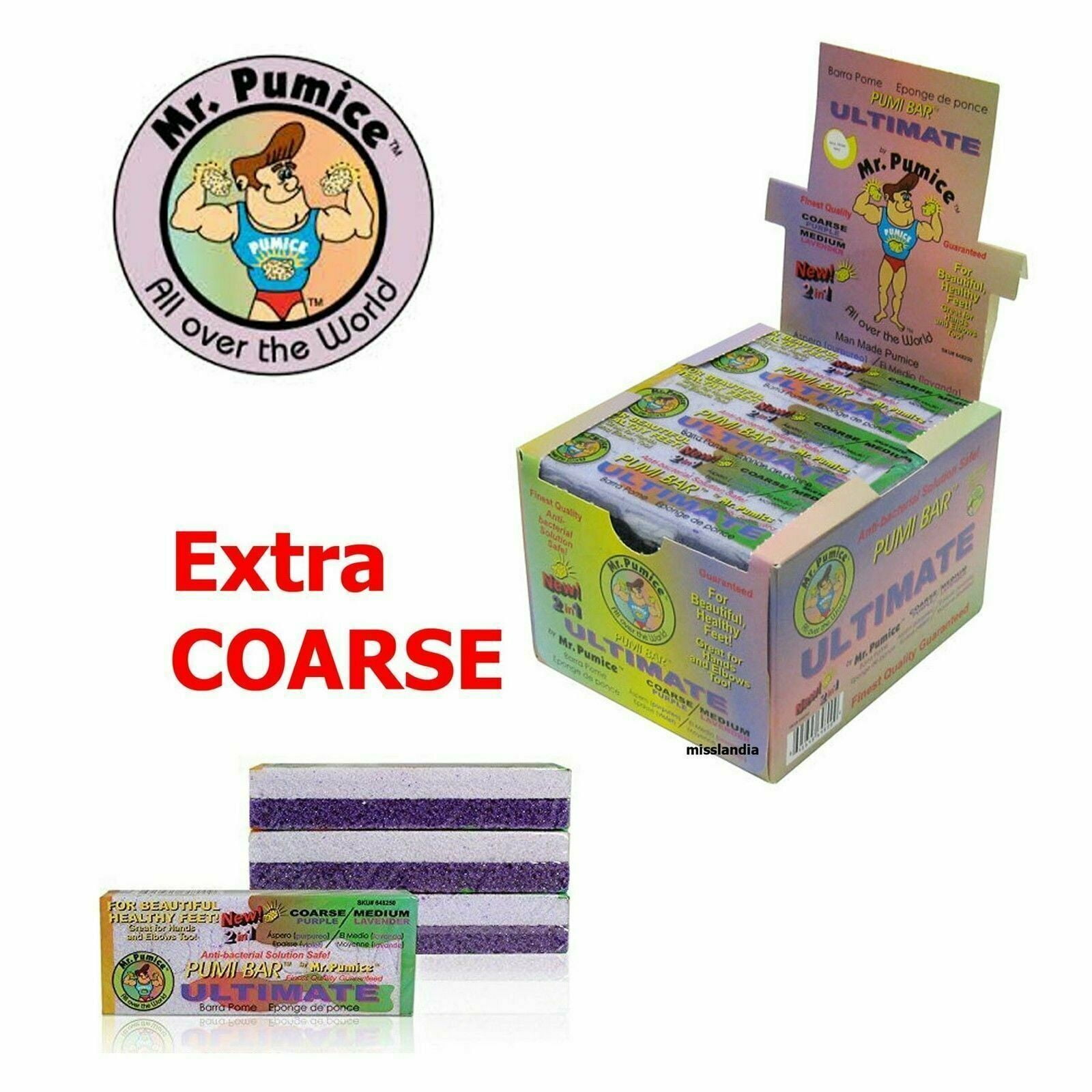 Mr. Pumice Pumi Bar Ultimate Coarse/Medium 3 pc mr ultimate