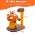 thumbnail image 2 of BRKURLEG Cat Scratching Post , Sisal Cat Claw Scratcher with Toy Ball, Mushroom Climbing Frame for Indoor Small Cats Kittens, 2 of 7