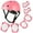 Pink, variant on KAMUGO Helmets for Kids ,Black Helmet Knee Pads and Elbow Pads for Kids