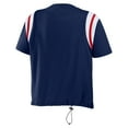 thumbnail image 3 of Women's WEAR by Erin Andrews Navy Boston Red Sox Cinched Colorblock T-Shirt, 3 of 3