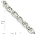 thumbnail image 4 of 925 Sterling Silver 5.75mm Diamond-cut Rope Chain Necklace 24 inch, 4 of 5