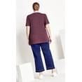thumbnail image 2 of Refinity Women's Plus Size Brooke Tee Top Crew Neck - Iris, 2 of 3