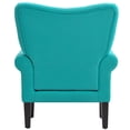 thumbnail image 5 of Modern Wing Back Accent Chair Roll Arm Living Room Cushion with Wooden Legs, 5 of 7
