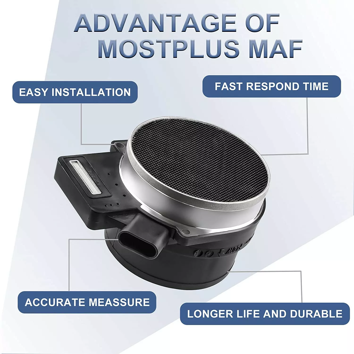 MOSTPLUS Mass Air Flow Sensor Meter MAF for Cadillac Chevy GMC Silverado 25318411 AF10043