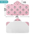 thumbnail image 4 of Yayeee Kids Hooded Towel with Hand Pockets Beach Soft Absorbent Bath Wrap 50 x 23.5 inch, Pink Plaid Horse Pattern, 4 of 5