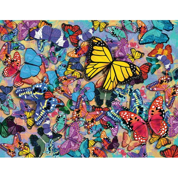 Springbok 500 Piece Butterfly Frenzy Jigsaw Puzzle for Adults - Made in USA