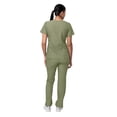 thumbnail image 2 of Adar Pro Heather Breakthrough Plus Scrub Set For Women - Enhanced V-Neck Top & Multi Pocket Pants - 4400H - Heather Olive - L, 2 of 7