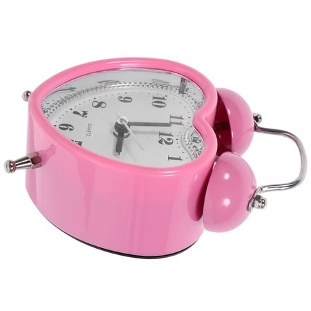 PTOOTP Heart Shape Alarm Clock Nightlight for Girls Bedroom Use 1Pcs