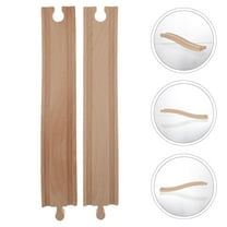 FUTUREORYY 2Pcs Wood Train Track Expansion Children Diy Assembling Creative Building