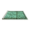 thumbnail image 2 of Ahgly Company Machine Washable Indoor Rectangle Persian Turquoise Blue Traditional Area Rugs, 2' x 5', 2 of 4