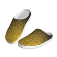 thumbnail image 2 of Yiaed Gold Glitter Gradient Print Slippers Fuzzy Warm Cozy Slippers Non Slip House Slippers For Indoor Outdoor Slippers House Slippers-46/47, 2 of 7