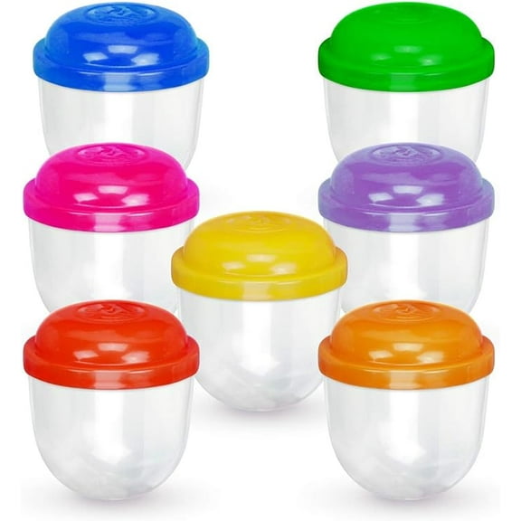 Capsules for Vending Machine - Empty 2 inch Acorn Frosty Plastic Clear Capsules - Assorted Colors - Tiny Surprise Kids Party Favor Prize Pinata - Small containers Bath Bomb molds 150 Bulk