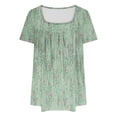 thumbnail image 4 of Pntutb Hauts Courts pour Femmes Femmes Mode Décontractée Manches Courtes T-Shirt Ample Blouse Hauts Sélections Éclair, 4 of 4