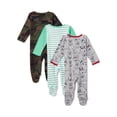 thumbnail image 3 of Wonder Nation Newborn Baby Boy Sleep and Play Pajamas, 3 Pack, Preemie-6/9 Months, 3 of 3