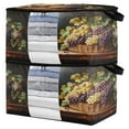 thumbnail image 2 of BZSMCE Under Bed Storage Bags With Reinforced Handles Fresh Grapes Painting Underbed Storage, 2 of 7