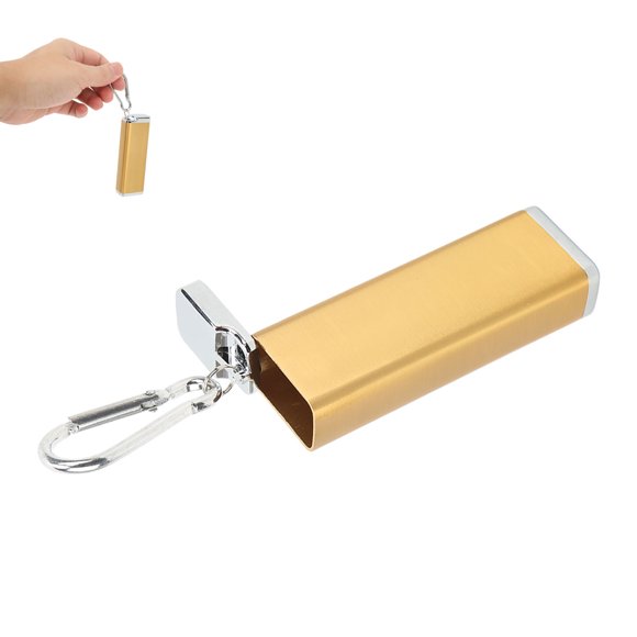 Cigar Holder, Carabiner Keychain Box Splash Proof 6 Pcs Lightweight for Travel Gold