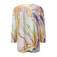 thumbnail image 4 of Womens Tops Womens 3/4 Length Sleeve Tops Casual Summer Shirts Loose Fit Three Quarter Length Sleeve Blouses Shirts for Women, 4 of 5