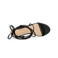 thumbnail image 4 of BLISSFUL STEP Chaussures pour Femmes Talon Bloc Bout Ouvert à Lacets Brides Croisées Sandales de Soirée Noir 9, 4 of 7
