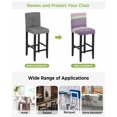 thumbnail image 3 of Purple Grey Wood Grain Bar Stool Covers Set of 4, Ombre Rustic Retro Wooden Plank Stretch Washable Bar Chair Covers with Backs, Removable Pub Counter Height Chair Cover for Kitchen Dining Room Cafe, 3 of 7