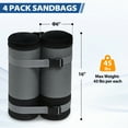 thumbnail image 3 of EAGLE PEAK Extra Large Sandbags for Canopy Tent 180 lbs Leg Weights Heavy Duty Weight Bags Set of 4, Gray, 3 of 9