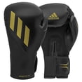 thumbnail image 1 of Adidas Speed tilt 150 Boxing Gloves for Men, Women, Unisex - for Kick Boxing, weight 10oz, color Black Gold, 1 of 9