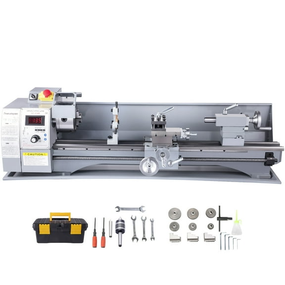 KFFKFF Mini Metal Lathe, 210x720mm Mini Lathe, Adjustable 2500 RPM Speed, 750W Precision Tool, Brushless Motor, Ideal for Metal Crafting and Milling