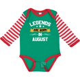 thumbnail image 3 of Inktastic Legends Are Born in August Boys or Girls Long Sleeve Baby Bodysuit, 3 of 5