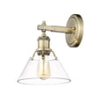 thumbnail image 2 of 3306-BA1 AB-CLR Golden Lighting Orwell - 1 Light Bath Vanity-9.88 Inches Tall and 7.5 Inches Wide-Aged Brass Finish-Clear Shade Color, 2 of 3