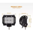 thumbnail image 3 of Faro 6 Leds 18w 6000°k Spot Burrera Anti Niebla Moto, 3 of 8
