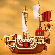 HI-REEKE Thousand Sunny Pirate Boat Building Block Set Large 1 Piece Battleship Building Kit Gift