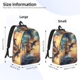 thumbnail image 4 of Naloa Canvas Backpack for Men Women Sailing Dancing Dolphin Print Rucksack Casual Travel Daypack Large and Small Durable College Tote Satchel Bookbag for Teens, 4 of 8