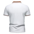 thumbnail image 5 of RongHuan Men's Knit Shirts Regular Fit Lightweight Business Casual Stretch Textured Collared Short Sleeve Tops, 5 of 5