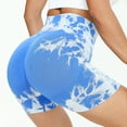 thumbnail image 6 of Bermuda Shorts for Women Abdominal Retraction Yoga Seamless Tie Dye Sports Leggings for Loose High Waisted Short S-XL, 6 of 7