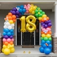 thumbnail image 3 of Gold Number 18 Mylar Foil Balloon 40" - Helium or Air Inflatable Metallic Balloons for 18th Happy Birthday Party, Anniversary, Graduation Decorations, 3 of 7