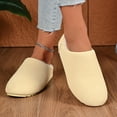 thumbnail image 3 of Rokment Clog Slip on Snow Boots for Women with Fleece Lined Winter Warm Fashion Suede Mules Booties Fuzzy Barefoot Indoor Outdoor House Shoes Beige Size 6.5, 3 of 7